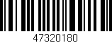 Código de barras (EAN, GTIN, SKU, ISBN): '47320180'