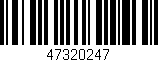 Código de barras (EAN, GTIN, SKU, ISBN): '47320247'