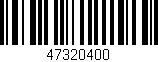 Código de barras (EAN, GTIN, SKU, ISBN): '47320400'
