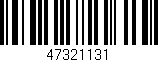 Código de barras (EAN, GTIN, SKU, ISBN): '47321131'