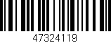 Código de barras (EAN, GTIN, SKU, ISBN): '47324119'