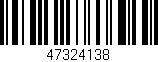 Código de barras (EAN, GTIN, SKU, ISBN): '47324138'
