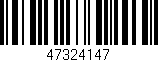 Código de barras (EAN, GTIN, SKU, ISBN): '47324147'