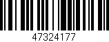 Código de barras (EAN, GTIN, SKU, ISBN): '47324177'