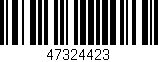 Código de barras (EAN, GTIN, SKU, ISBN): '47324423'