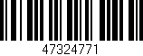 Código de barras (EAN, GTIN, SKU, ISBN): '47324771'
