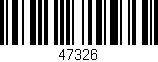 Código de barras (EAN, GTIN, SKU, ISBN): '47326'