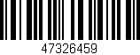 Código de barras (EAN, GTIN, SKU, ISBN): '47326459'