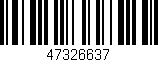 Código de barras (EAN, GTIN, SKU, ISBN): '47326637'