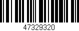 Código de barras (EAN, GTIN, SKU, ISBN): '47329320'