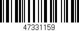 Código de barras (EAN, GTIN, SKU, ISBN): '47331159'