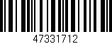 Código de barras (EAN, GTIN, SKU, ISBN): '47331712'