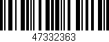 Código de barras (EAN, GTIN, SKU, ISBN): '47332363'