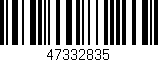 Código de barras (EAN, GTIN, SKU, ISBN): '47332835'