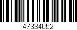 Código de barras (EAN, GTIN, SKU, ISBN): '47334052'