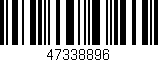 Código de barras (EAN, GTIN, SKU, ISBN): '47338896'