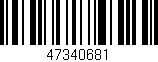 Código de barras (EAN, GTIN, SKU, ISBN): '47340681'