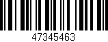 Código de barras (EAN, GTIN, SKU, ISBN): '47345463'