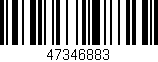 Código de barras (EAN, GTIN, SKU, ISBN): '47346883'