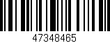 Código de barras (EAN, GTIN, SKU, ISBN): '47348465'