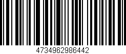 Código de barras (EAN, GTIN, SKU, ISBN): '4734962986442'