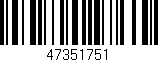 Código de barras (EAN, GTIN, SKU, ISBN): '47351751'