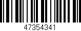 Código de barras (EAN, GTIN, SKU, ISBN): '47354341'