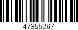 Código de barras (EAN, GTIN, SKU, ISBN): '47355267'