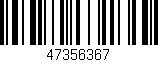 Código de barras (EAN, GTIN, SKU, ISBN): '47356367'