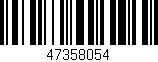 Código de barras (EAN, GTIN, SKU, ISBN): '47358054'
