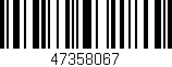 Código de barras (EAN, GTIN, SKU, ISBN): '47358067'