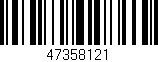 Código de barras (EAN, GTIN, SKU, ISBN): '47358121'