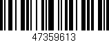 Código de barras (EAN, GTIN, SKU, ISBN): '47359613'