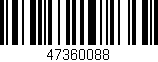 Código de barras (EAN, GTIN, SKU, ISBN): '47360088'