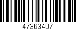 Código de barras (EAN, GTIN, SKU, ISBN): '47363407'