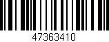 Código de barras (EAN, GTIN, SKU, ISBN): '47363410'