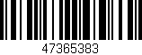 Código de barras (EAN, GTIN, SKU, ISBN): '47365383'