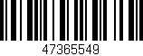 Código de barras (EAN, GTIN, SKU, ISBN): '47365549'