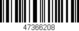 Código de barras (EAN, GTIN, SKU, ISBN): '47366208'