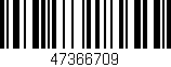 Código de barras (EAN, GTIN, SKU, ISBN): '47366709'