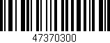 Código de barras (EAN, GTIN, SKU, ISBN): '47370300'
