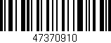 Código de barras (EAN, GTIN, SKU, ISBN): '47370910'