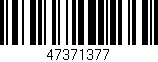 Código de barras (EAN, GTIN, SKU, ISBN): '47371377'
