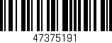 Código de barras (EAN, GTIN, SKU, ISBN): '47375191'