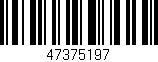 Código de barras (EAN, GTIN, SKU, ISBN): '47375197'