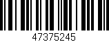 Código de barras (EAN, GTIN, SKU, ISBN): '47375245'