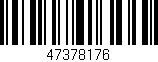 Código de barras (EAN, GTIN, SKU, ISBN): '47378176'