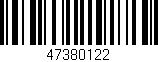 Código de barras (EAN, GTIN, SKU, ISBN): '47380122'