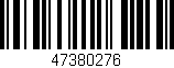 Código de barras (EAN, GTIN, SKU, ISBN): '47380276'