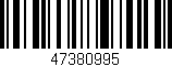 Código de barras (EAN, GTIN, SKU, ISBN): '47380995'